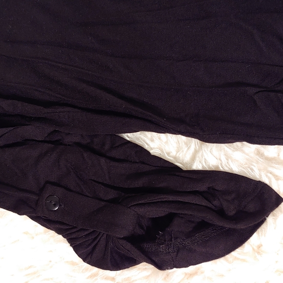 Cupio black three quarter sleeve top size Small - Picture 4 of 11